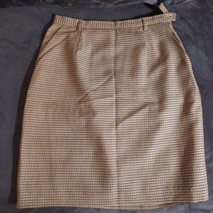 Ann Taylor Wool Houndstooth Mini Skirt with Pockets, Size 6